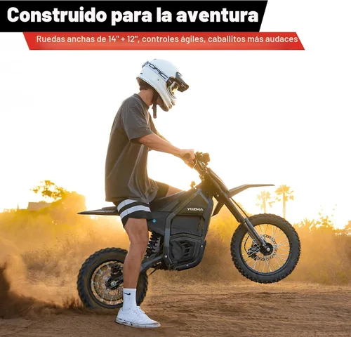 Miniatura 3 de Yozma IN10 - Motocicleta eléctrica de motocross, motocicleta eléctrica de 2600 W 40 MPH con batería de 48 V/23 AH, frenos hidráulicos completos