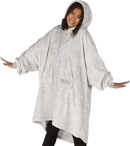 THE COMFY Dream | From Shark Tank | Patented | No Sherpa | Light Wearable Blanket Hoodie | Gift for Women & Men | One Size Gris jaspeado