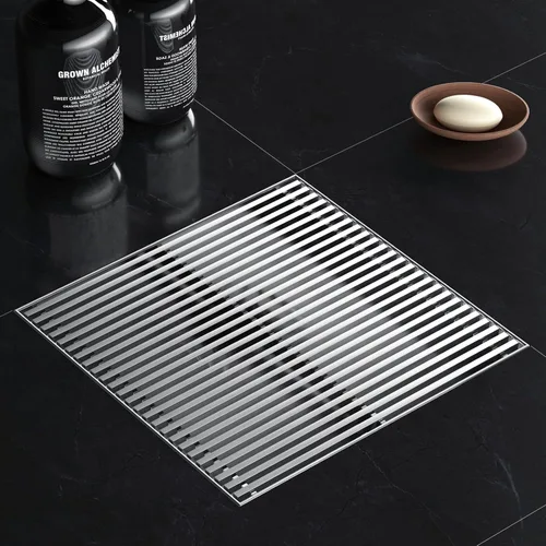 Miniatura 10 de Sharpeye Drenaje lineal de ducha de 32 pulgadas con rejilla de alambre de cuña extraíble, acero inoxidable 304 cepillado rectangular para baño