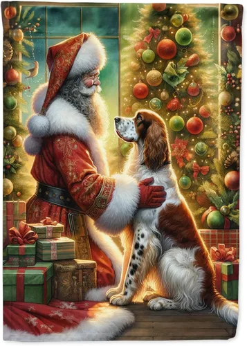 Miniatura 52 de Caroline's Treasures DAC4159CHF - Bandera de casa de Husky siberiano y Papá Noel para porche, grande, para colgar en la pared, poliéster