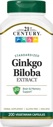 Miniatura 8 de 21st Century Cápsulas vegetales de extracto de ginkgo biloba, 60