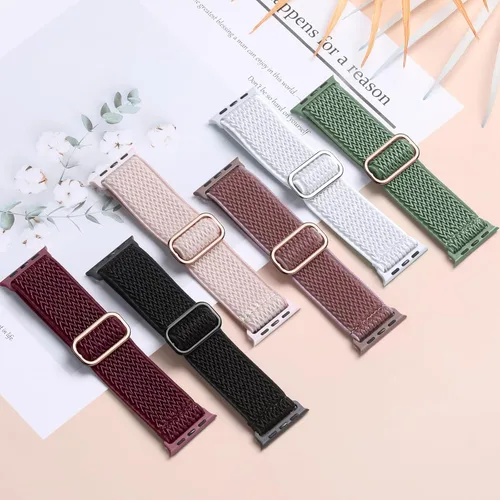 Miniatura 7 de Lerobo 6 Pack de Correas Trenzadas Compatibles con Apple Watch de 1.73, 1.77, 1.65, 1.93, 1.81, 1.61, 1.57 y 1.49 Pulgadas, Correas Deportivas