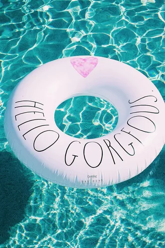 Miniatura 2 de Rae Dunn x CocoNut Flotador de anillo flotante, tamaño adulto, balsa inflable grande de 48 pulgadas y tubo interior de agua duradero, fácil