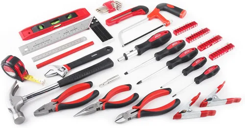 Miniatura 3 de Apollo Tools DT0204 - Kit de herramientas para el hogar, 71 piezas Rojo