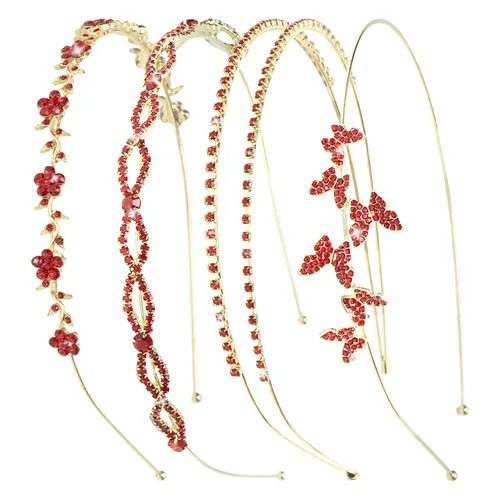 Miniatura 16 de Wecoe Diadema azul real con diamantes de imitación, diadema de flores para niña, diadema de metal de cristal para mujer, regalo de diadema de moda