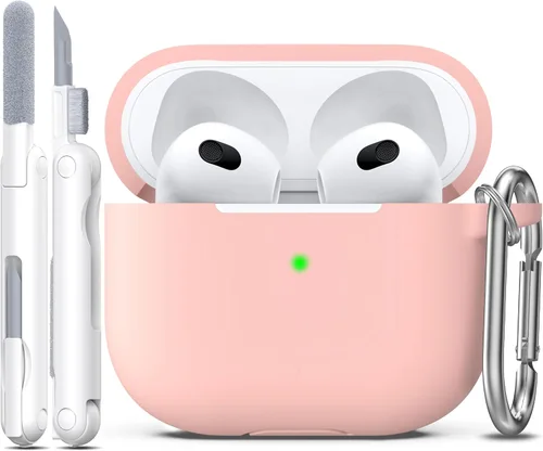 Miniatura 57 de Funda para AirPods con llavero, protección completa, de silicona, accesorios para AirPods, funda para hombres, mujeres y adolescentes, con estuche
