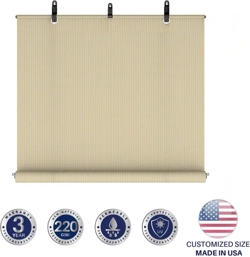 Miniatura 3 de Windscreen4less Persianas de Sombra para Exteriores Enrollables Opacas para Patio Pantalla de Privacidad Enrollable Exterior para Pérgola Balcón