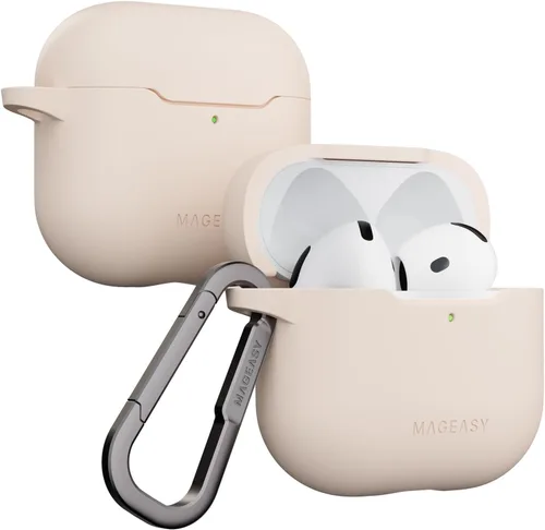 Miniatura 20 de MAGEASY Funda diseñada para estuche de AirPods Pro 2 - Funda protectora a prueba de golpes para AirPods Pro y Pro 2, resistente a las manchas, suave