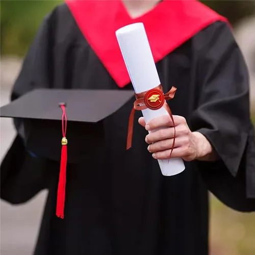 Miniatura 3 de CRASPIRE Sello de cera para sombrero de graduación, sello de cera de graduación, 1.181 in, retro, vintage, extraíble, latón, cabeza con mango