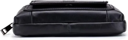 Miniatura 5 de Bolsa de cuero para cinturón de teléfono, bolsa horizontal para hombres, multiusos, con lazo, monedero, monedero, bolsa para teléfono celular