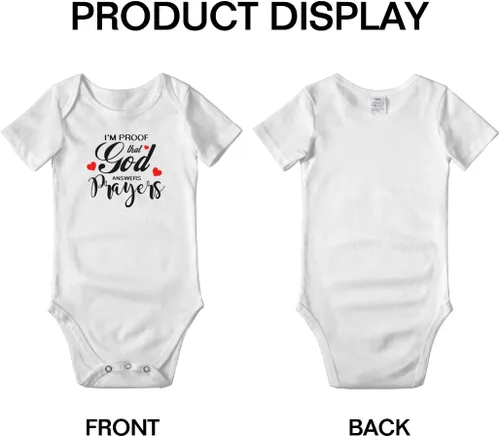 Miniatura 3 de I Am Proof That God Answers Prayers - Mameluco divertido para bebé, niño y niña unisex