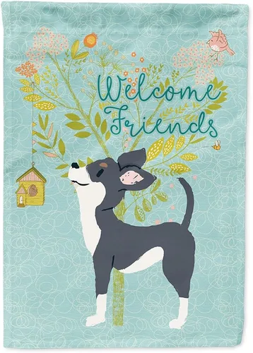 Miniatura 58 de Caroline's Treasures BB7594GF Bandera de jardín de Husky siberiano con texto en inglés "Welcome Friends" - Bandera decorativa para patio exterior