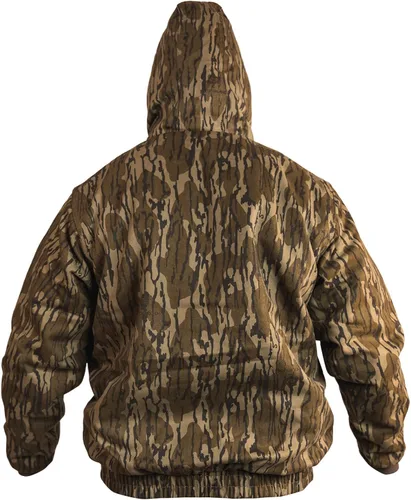 Miniatura 18 de HOT SHOT Chaqueta de caza de camuflaje de sarga aislada para hombre, camuflaje con carcasa de algodón, para clima frío, caza de aves y ciervos