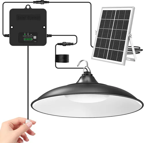 Miniatura 10 de Luz solar para interiores y exteriores, luz colgante diurna blanca cálida disponible con cuerda de tracción, del atardecer al amanecer, 3 modos