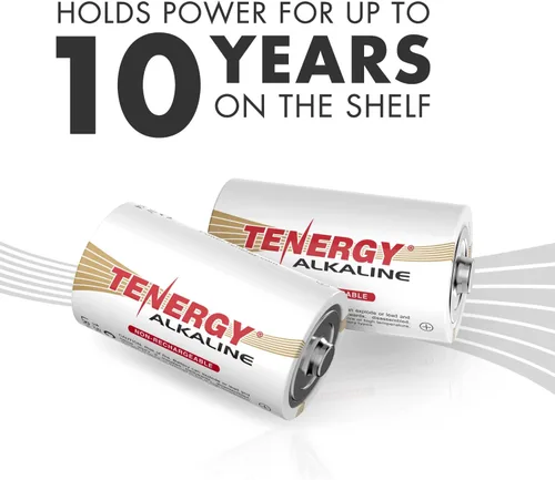 Miniatura 5 de Tenergy Batería alcalina LR14 de 1.5 V C, baterías no recargables C de alto rendimiento para relojes, controles remotos, juguetes y dispositivos