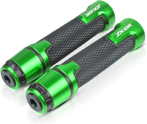 Miniatura 2 de Universal 7/8 '' 0.866 in motocicleta Powersports manillar Grips con extremos de agarre para Kawasaki ZX10R Verde