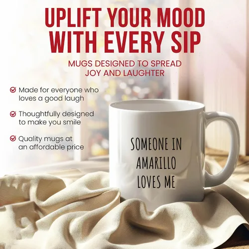 Miniatura 2 de Amarillo Loves Me Mug - Texas Panhandle Coffee Cup - Pride Funny Gift From - Lone Star Charm Tea Mugs - Route 66 Cups - 11 Oz Ceramic Gifts For