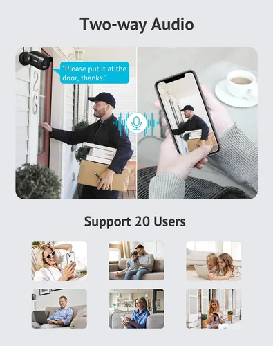 Miniatura 8 de LaView Cámara de seguridad 2K para exteriores con visión nocturna a color, cámaras con cable de 3MP para seguridad del hogar, cámara impermeable