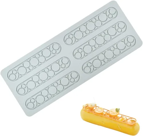 Miniatura 5 de Molde de silicona hueco 3D Moldes de silicona para chocolate, decoración de tartas de azúcar, forma geométrica, molde de caramelo, parte superior
