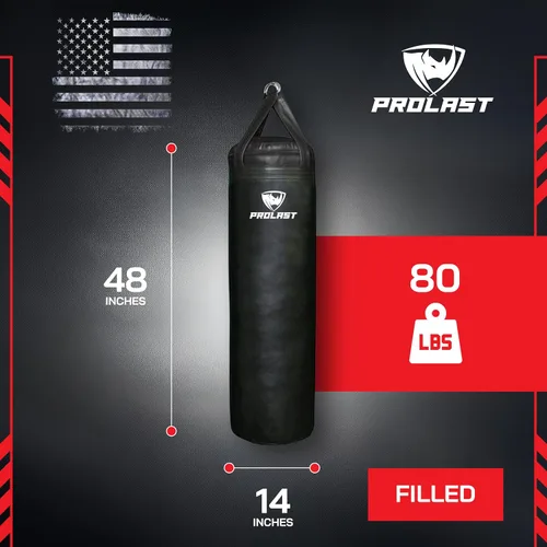 Miniatura 4 de 4 ft 80lb Heavy Boxing Punching Bag, Muay Thai, MMA, Strength Training Equipment, Hanging