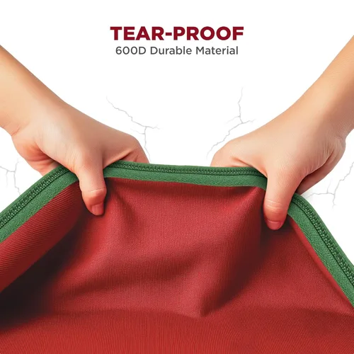 Miniatura 4 de Caja de almacenamiento premium para adornos navideños – Con capacidad para hasta 72 adornos de 3 pulgadas + 8 ranuras laterales para figuritas y Rojo
