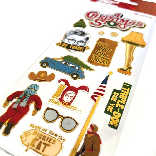 Miniatura 2 de Paper House Productions A Christmas Story - Juego de 6 hojas de calcomanías con efecto esmaltado brillante