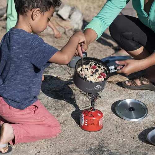 Miniatura 3 de MSR 1,3 litros antiadherente de cerámica recubierto solo camping cocina olla negro