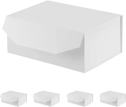Miniatura 72 de 5 cajas de regalo rosa con cinta de 9.5 x 7 x 4 pulgadas, caja de regalo resistente con tapa para embalaje de regalo, cajas de almacenamiento
