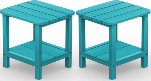 Miniatura 7 de SERWALL Mesa auxiliar Double Adirondack, Mesa auxiliar de forma rectangular, Negra
