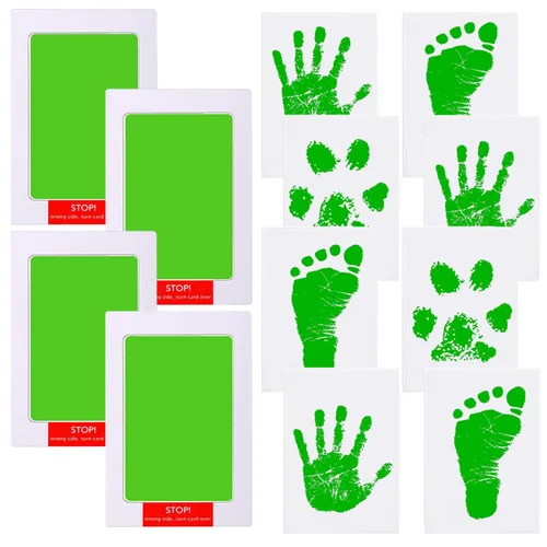 Miniatura 10 de Kit de huellas y manos sin tinta, almohadilla de tinta Clean Touch para bebé recién nacido, kit de huellas de mascotas