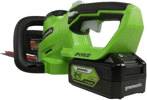 Miniatura 7 de Greenworks Cortasetos de corte láser inalámbrico de 24 V y 22 pulgadas, batería USB de 4.0 Ah y cargador incluidos