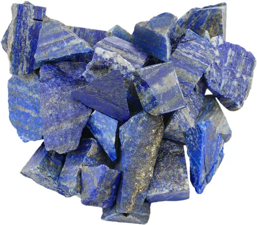 Miniatura 21 de Rockcloud 1 libra de cristales naturales en bruto, piedras ásperas para cabujón, pulido, corte, lapidario, pulido, curación de cristales Reiki, Azul