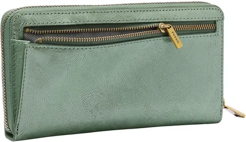 Miniatura 3 de Fossil Liza - Cartera de cuero con cremallera alrededor para mujer con correa retráctil para la muñeca