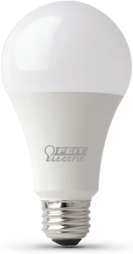 Miniatura 19 de Feit Electric Bombillas LED A19 equivalentes a 100 W, regulables, blanco brillante de 3000 K, 1600 lúmenes, vida útil de 22 años, base E26, CRI 90