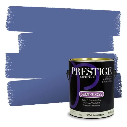 Miniatura 780 de Pintura Exterior + imprimación PRESTIGE, todo-en-uno, 1 galón, acabado mate, color comparable al Valspar* Royal Gray* VS151-Gris real