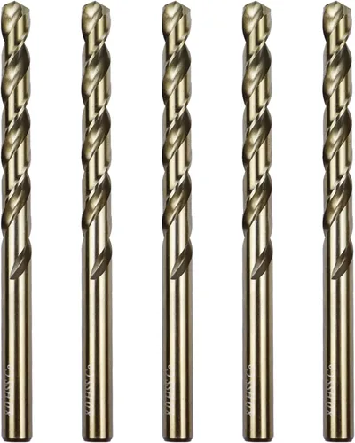 Miniatura 13 de Broca de cobalto de 1/8 pulgadas M35 HSS Brocas helicoidales Jobber Longitud Broca de acero para metal duro y acero inoxidable, paquete de 10
