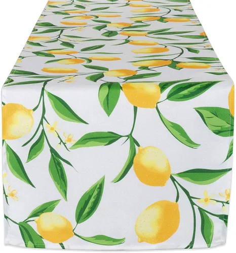 Miniatura 8 de DII Lemon Bliss - Mesa para exteriores, colección resistente a las manchas e impermeable, camino de mesa, 14 x 72 pulgadas
