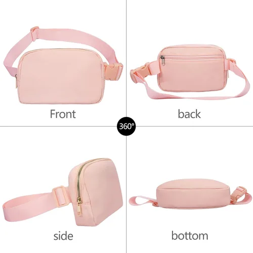 Miniatura 8 de Riñonera cruzada para mujeres y hombres, bolsa para cinturón para senderismo con correa ajustable, riñonera para correr, entrenamiento, deportes