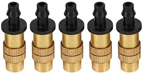 Yosoo Boquilla de rociadores rociadores para riego riego sistemas de nebulización de latón ajustable rociador atomizador para césped de jardín, 5