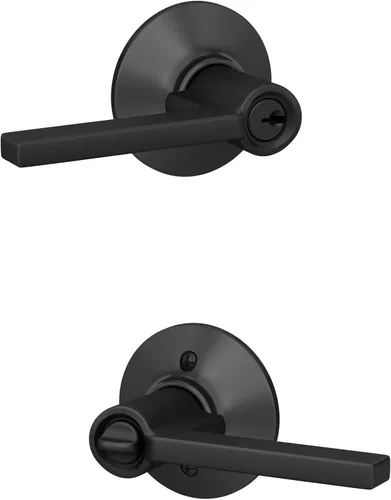 Miniatura 34 de Schlage F10 LAT 626 CEN Latitude - Manilla de puerta con moldura Century, cerradura de paso para pasillo y armario, cromo satinado