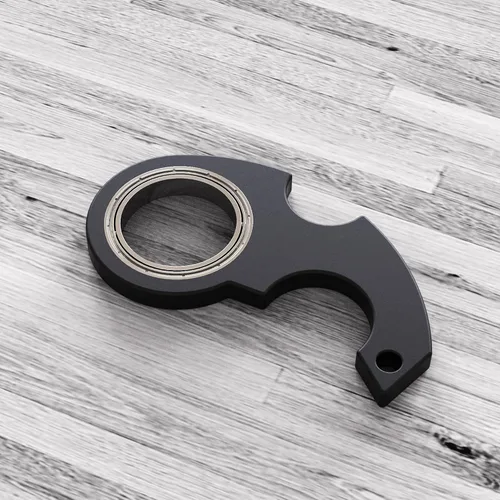 Miniatura 4 de Karambit - Llavero giratorio para ansiedad, llavero giratorio para ansiedad, llavero novedoso, llavero portátil (negro)
