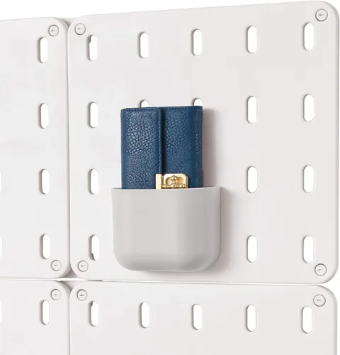 Miniatura 3 de iDesign Cade - Contenedor organizador modular de plástico sin BPA para colgar, 5.04 x 3.04 x 4 pulgadas, color gris