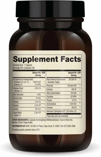 Miniatura 2 de Dr. Mercola Enzimas de espectro completo - 22 enzimas diferentes - Apoya la salud digestiva e inmunológica - Ayuda a digerir carbohidratos, grasas