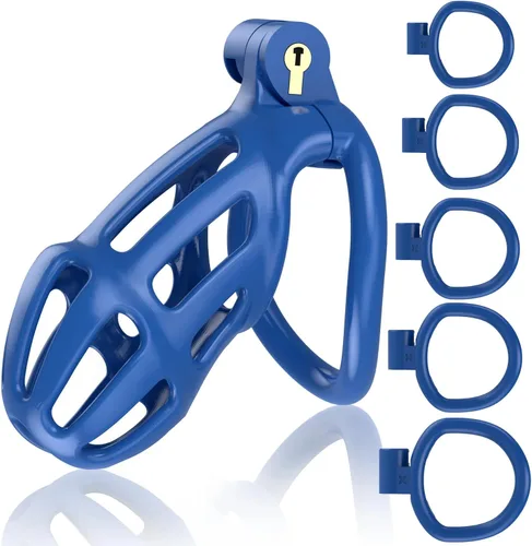 Miniatura 9 de Jaula de castidad masculina, juguetes sexuales, dispositivos de castidad, jaula de pene para control de erección, cerradura de castidad masculina