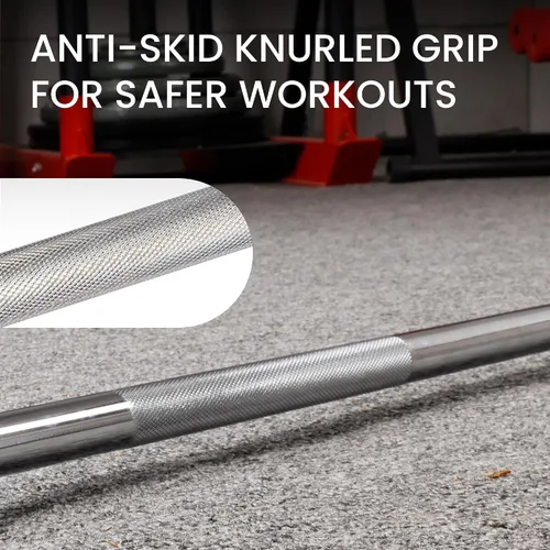 Miniatura 2 de Fitvids 2 Inch Olympic Barbell Bar, 5/6/7 Feet Bar with Collar for Home Gym Strength Training, weight lifting, Bench Press, 700 LB Capacity