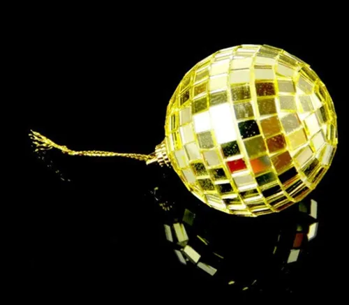 Miniatura 2 de Paquete de 2 adornos de bola de discoteca de espejo, decoración de fiesta de discoteca de los años 70, bola colgante para fiesta o efecto de luz