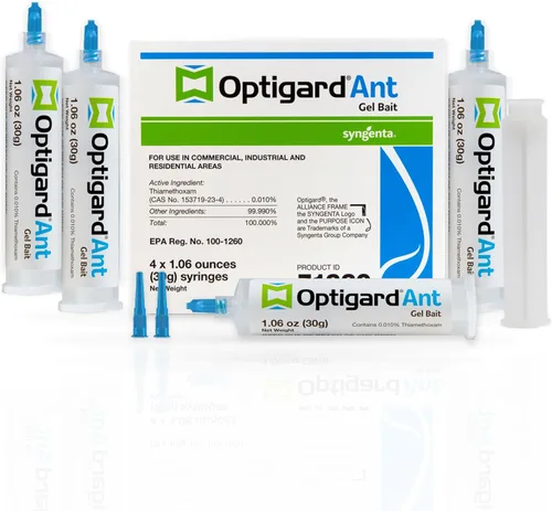 Syngenta - TRTD11568 - Caja de cebo en gel para hormigas Optigard, 4 tubos con émbolo, 30g cada tubo, Blanco