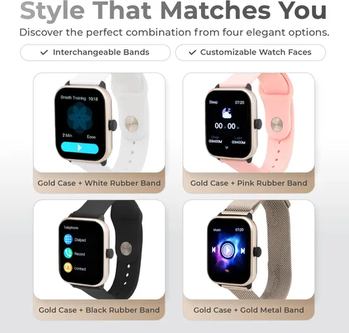 Miniatura 8 de iWatch® Reloj inteligente con llamadas Bluetooth, pantalla AMOLED de 1.85 pulgadas, seguimiento de fitness y sueño, reloj inteligente impermeable