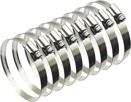 Abrazaderas de conducto de acero inoxidable 304 ajustables de 4 pulgadas para abrazadera de manguera de 4 pulgadas, abrazadera de conducto de aire,