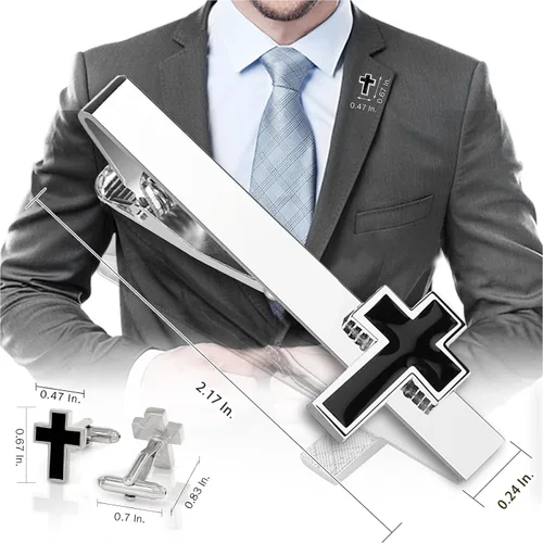 Miniatura 7 de Tie Clips for Men, Tie Clip, Tie Bar, Tie Bars for Men, Silver Tie Tack Pins Unique, Mens Lapel Pins for Suits Shirts, Neck Tie Clasps for Women